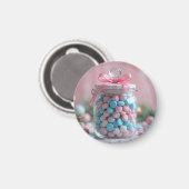 Aimant joli pot de bonbons sucrés (Recto/Verso)