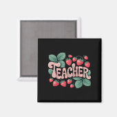 Aimant Joli professeur fraise (Recto/Verso)