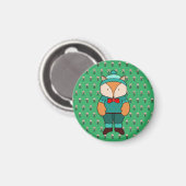 Aimant Joli renard vert (Recto/Verso)