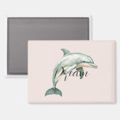Aimant Joli rêve de dauphin pêche (Recto/Verso)