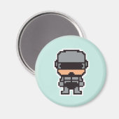 Aimant Joli robotCop pixélisé  (Recto/Verso)