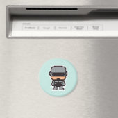 Aimant Joli robotCop pixélisé  (In Situ (Lave-vaisselle))