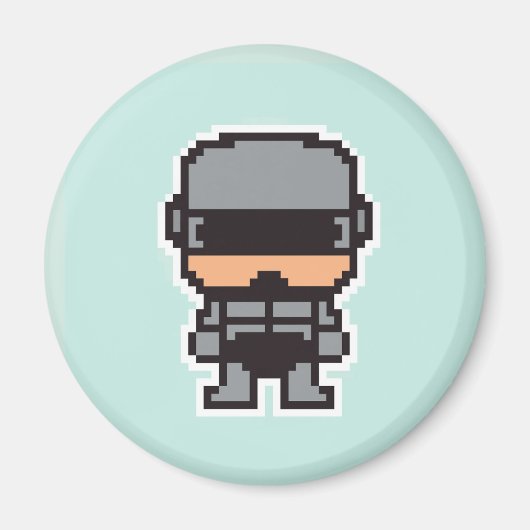 Aimant Joli robotCop pixélisé  (Devant)