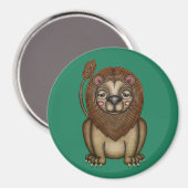 Aimant Joli roi des bêtes Lion (Recto/Verso)