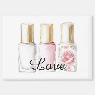 Aimant Joli Rose Blush Rose Floral Clou Polonais