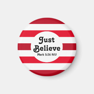 Aimant Joli rouge et blanc Believe Noël festif