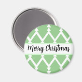 Aimant Joli sapin de Noël Design Vert clair" (Recto/Verso)