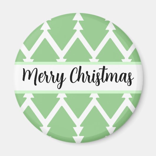 Aimant Joli sapin de Noël Design Vert clair" (Devant)
