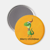 Aimant Joli T-rex de Noël (Recto/Verso)