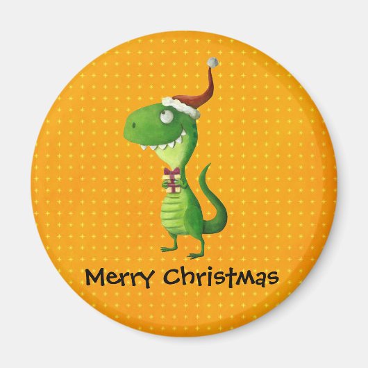 Aimant Joli T-rex de Noël (Devant)