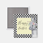 Aimant Joli tableau de bord de lapin de Pâques (Recto/Verso)