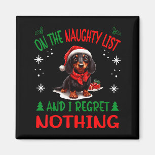 Aimant Joli teckel wiener doxie chien chien Noël sur T