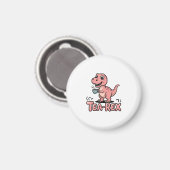 Aimant Joli Thé-Rex Dinosaure Rose – Le Thé Arrive ! (Recto/Verso)