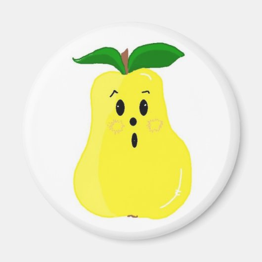 Aimant Joli Visage de Poire (Devant)