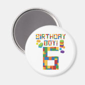 Aimant Jolie 6e anniversaire Cadeau 6 ans Bâtiment de l'é (Recto/Verso)