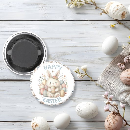 Aimant Jolie aquarelle Lapin Pâques