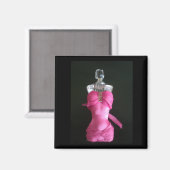 Aimant Jolie bouteille de parfum rose (Recto/Verso)