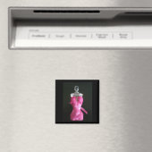 Aimant Jolie bouteille de parfum rose (In Situ (Lave-vaisselle))