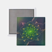 Aimant Jolie Chrysanthemum Fractal Green (Recto/Verso)