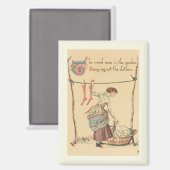 Aimant Jolie dame vintage (Recto/Verso)