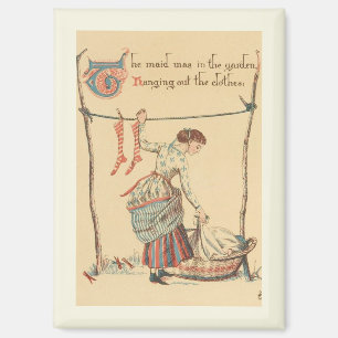 Aimant Jolie dame vintage