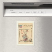 Aimant Jolie dame vintage (In Situ (Lave-vaisselle))