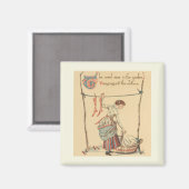 Aimant Jolie dame vintage (Recto/Verso)