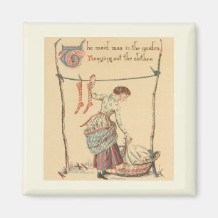 Aimant Jolie dame vintage