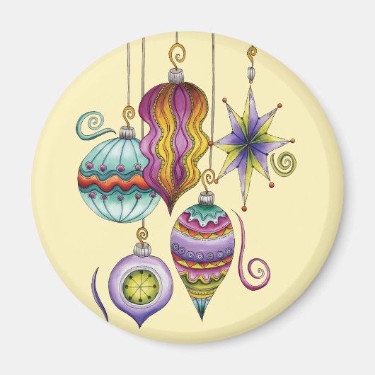 Aimant Jolie décoration de Noël, élégante et fantaisie (Devant)