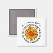 Aimant Jolie écriture de tournesol verset bible (Recto/Verso)