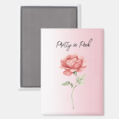 Aimant Jolie en rose rouge (Recto/Verso)