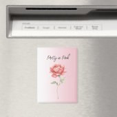 Aimant Jolie en rose rouge (In Situ (Lave-vaisselle))