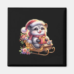 Aimant Jolie Enfants Noël Possum Vêtements Graphiques Pou