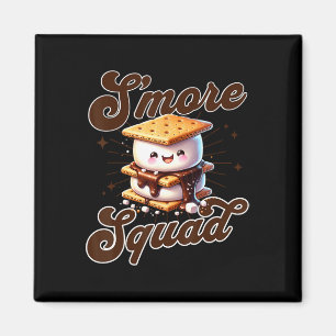 Aimant Jolie Équipe De S'mores Extérieur Camping Famille