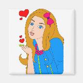 Aimant Jolie fille (Devant)