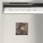 Aimant Jolie fille Vintage (In Situ (Lave-vaisselle))