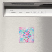 Aimant Jolie fleur pastel dessinée à la main (In Situ (Lave-vaisselle))