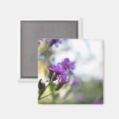 Aimant Jolie Fleurs violettes Photographie originale du j (Recto/Verso)