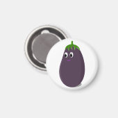 Aimant Jolie impression d'aubergine (Recto/Verso)