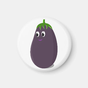 Aimant Jolie impression d'aubergine