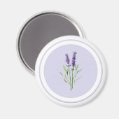 Aimant Jolie Lavande Violette Fleurs (Recto/Verso)
