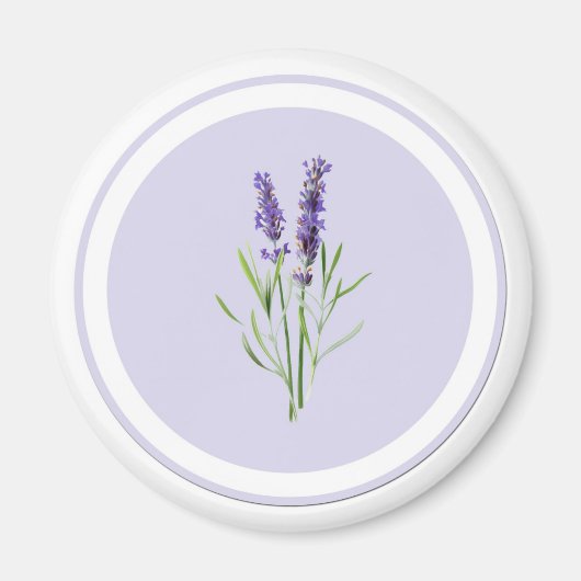 Aimant Jolie Lavande Violette Fleurs (Devant)