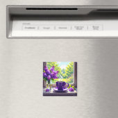 Aimant Jolie Lilacs et café violets (In Situ (Lave-vaisselle))
