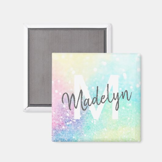 Aimant Jolie Parties scintillant Holographique Iridescent (Recto/Verso)