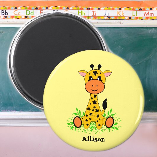 Aimant Jolie petite girafe pour enfants
