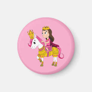 Aimant Jolie princesse caricaturale