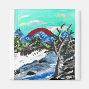 Aimant Jolie Rivière des Montagnes