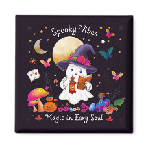 Jolie Sorcière Fantôme Carte de Vœux Halloween | S