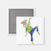 Aimant Jolie vache dansante Whimsical (Recto/Verso)