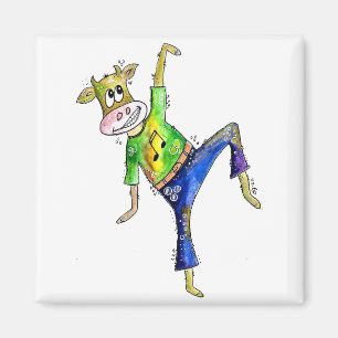 Aimant Jolie vache dansante Whimsical